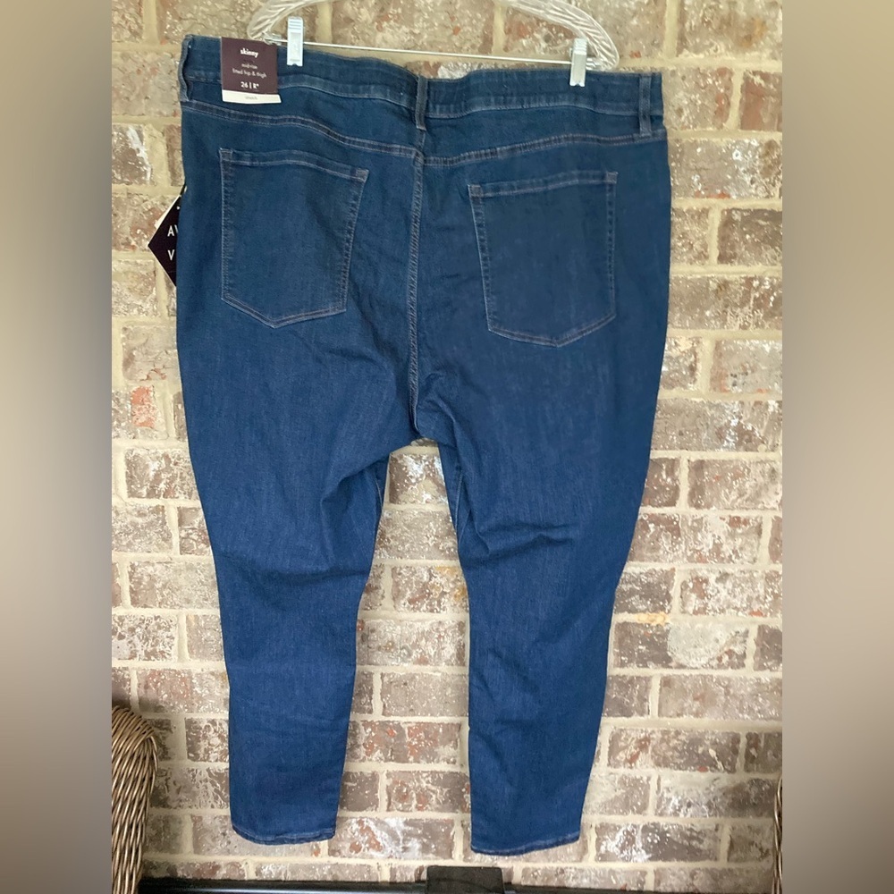 Ava & Viv Skinny Jeans 26 Mid Rise Skinny Dark Wash NWT - Picture 15 of 15